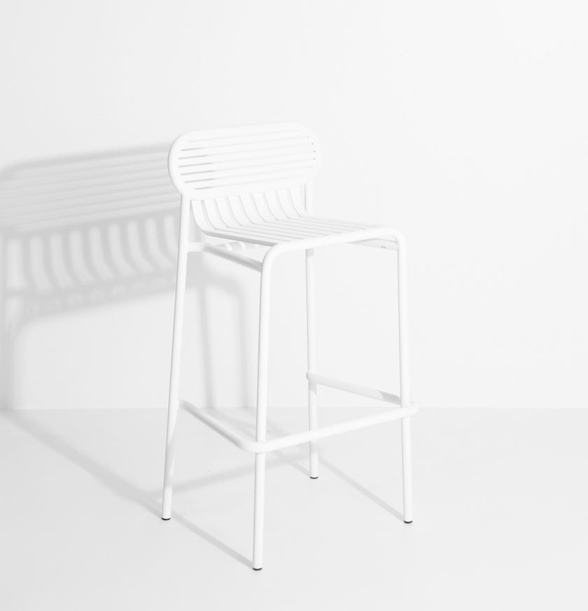 Tabouret haut WEEK-END de Petite Friture, Blanc