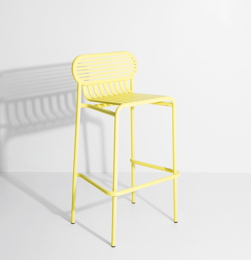 Tabouret haut WEEK-END de Petite Friture, Jaune