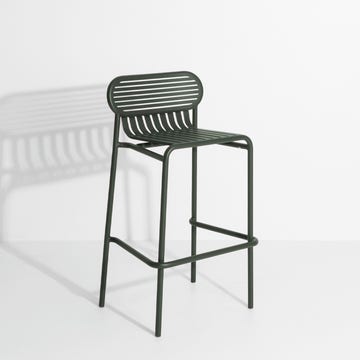 Tabouret haut WEEK-END de Petite Friture, Vert Bouteille 