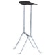 TABOURET MOYEN OFFICINA, Structure en fer galvanisé, Assise noire de MAGIS