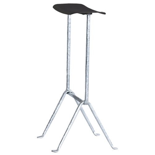 TABOURET MOYEN OFFICINA, Structure en fer galvanisé, Assise noire de MAGIS TABOURET MOYEN OFFICINA, Structure en fer galvanisé, Assise noire de MAGIS
