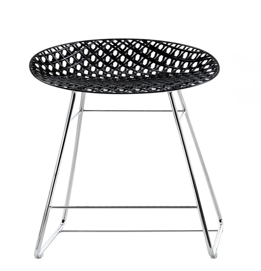 Fauteuil haut SMATRIK de Kartell, Intérieur, Noir - pied Chrome