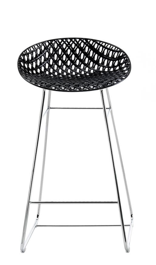 Fauteuil haut SMATRIK de Kartell, Intérieur, Noir - pied Chrome Fauteuil haut SMATRIK de Kartell, Intérieur, Noir - pied Chrome