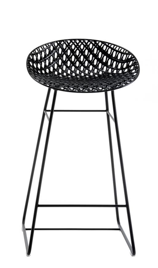 Fauteuil haut SMATRIK de Kartell, Extérieur, Noir - pied noir Fauteuil haut SMATRIK de Kartell, Extérieur, Noir - pied noir