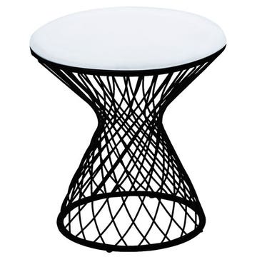 Tabouret HEAVEN de Emu, Noir avec coussin blanc 