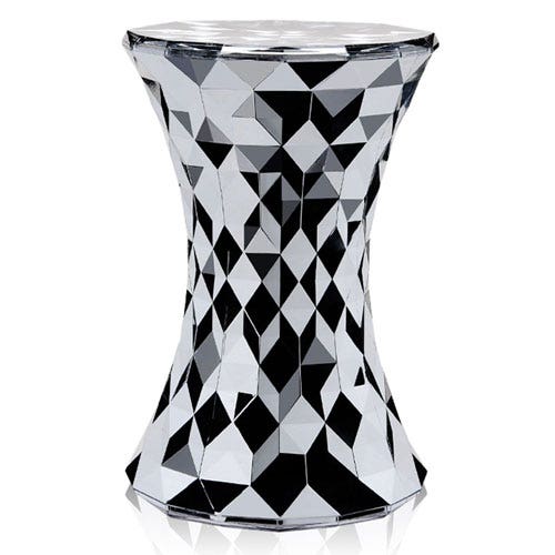Tabouret STONE Métallisé de Kartell, Chrome Tabouret STONE Métallisé de Kartell, Chrome