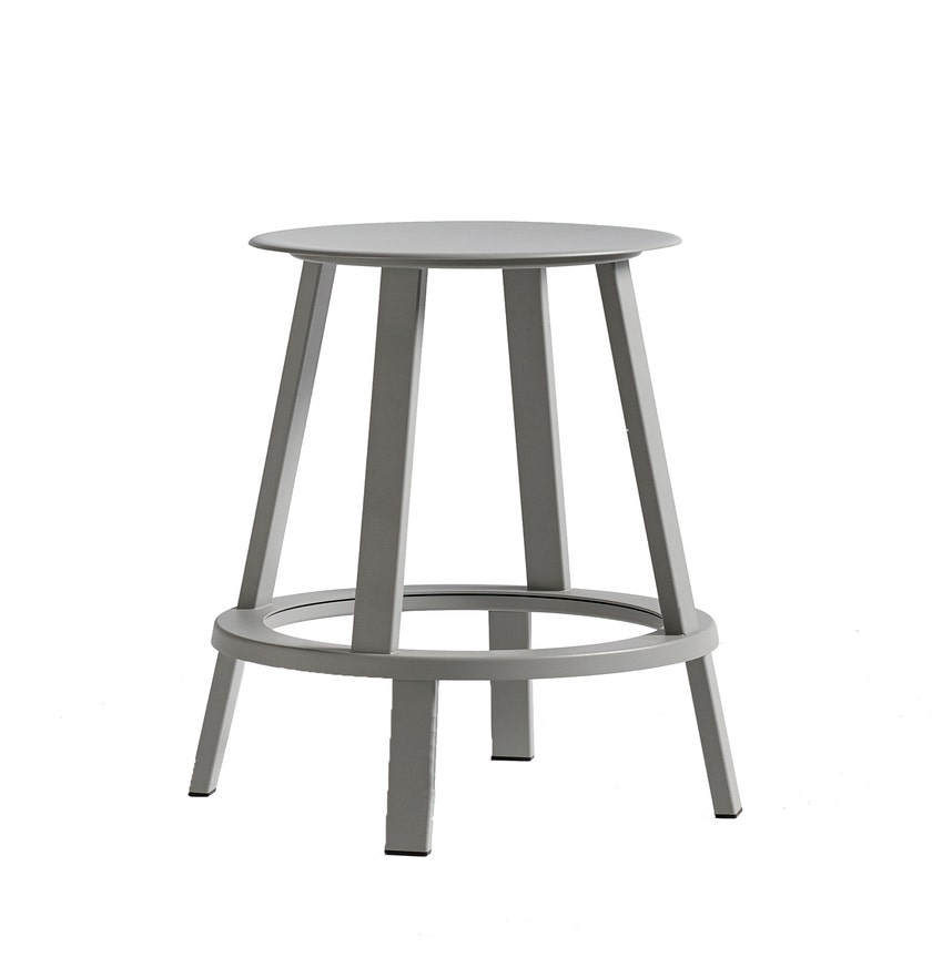Tabouret bas REVOLVER de Hay, H.65 cm, Grey