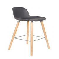 Tabouret de bar ALBERT KUIP H.65 de Zuiver, Gris foncé