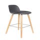 Tabouret de bar ALBERT KUIP H.65 de Zuiver, Gris foncé