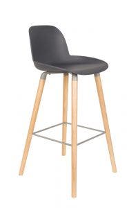 Tabouret de bar ALBERT KUIP H.65 de Zuiver, Gris foncé Tabouret de bar ALBERT KUIP H.65 de Zuiver, Gris foncé
