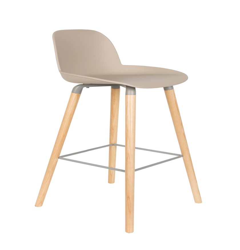 Tabouret de bar ALBERT KUIP H.65 de Zuiver, Taupe