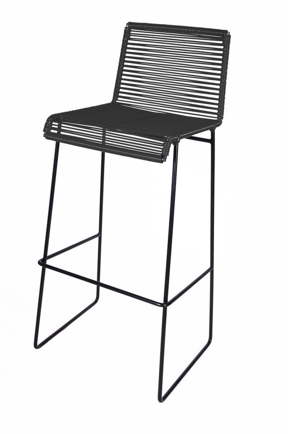 Tabouret de bar GRAN CENOTE de Boqa, Noir d'aniline Tabouret de bar GRAN CENOTE de Boqa, Noir d'aniline