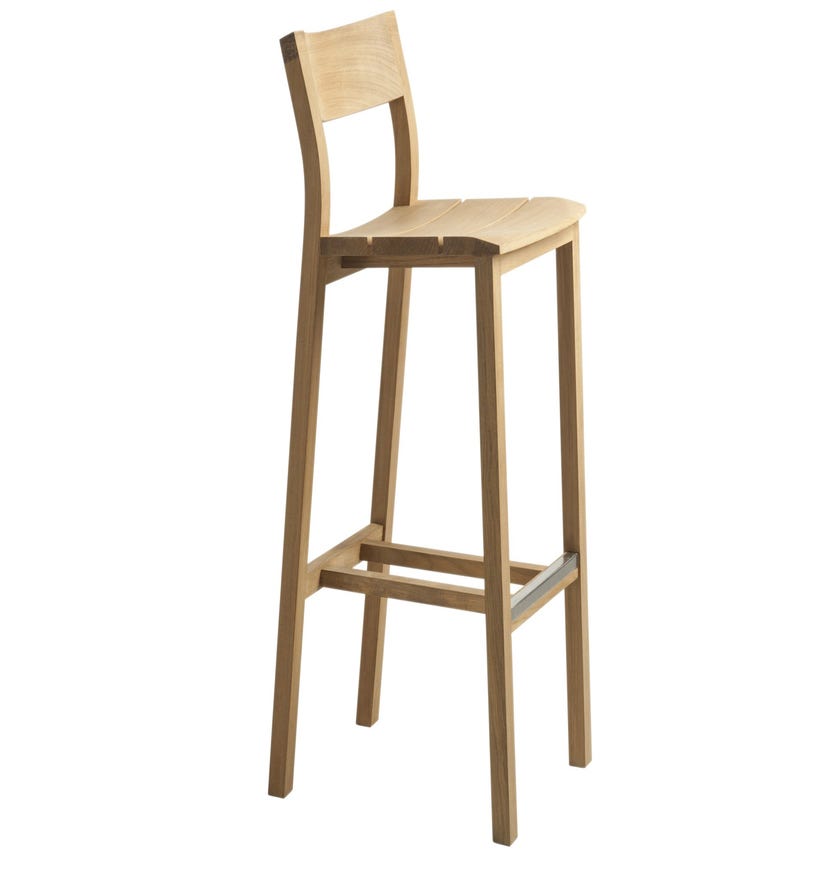 Tabouret de bar KOS TEAK de Tribù