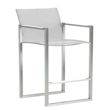 Tabouret de bar NINIX de Royal Botania, Blanc et inox
