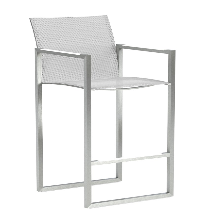 Tabouret de bar NINIX de Royal Botania, Blanc et inox
