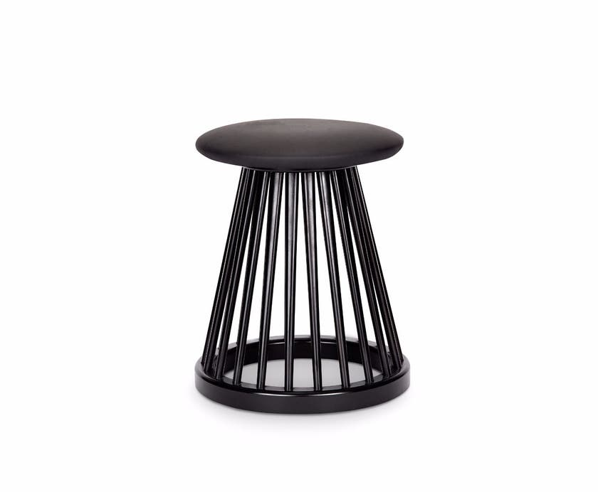 Tabouret FAN de Tom Dixon, noir Tabouret FAN de Tom Dixon, noir