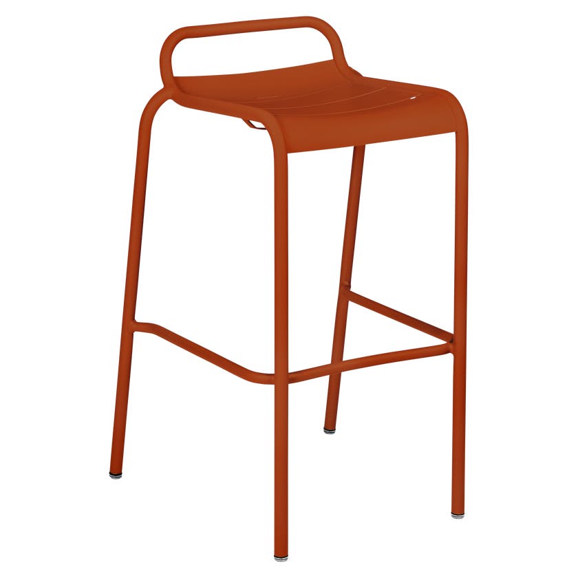 Tabouret haut LUXEMBOURG de Fermob, Orange confite Tabouret haut LUXEMBOURG de Fermob, Orange confite