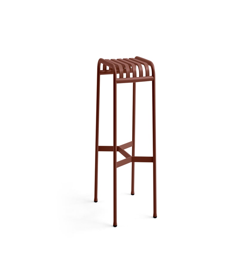Tabouret de bar PALISSADE, H.78 cm, Iron red