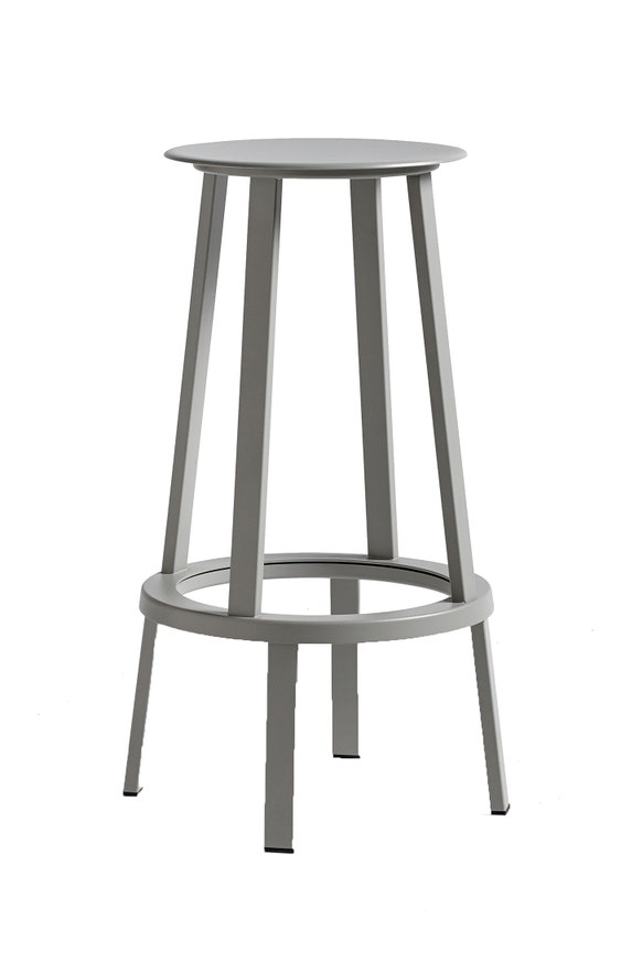 Tabouret haut REVOLVER de Hay, H.76 cm, Grey Tabouret haut REVOLVER de Hay, H.76 cm, Grey