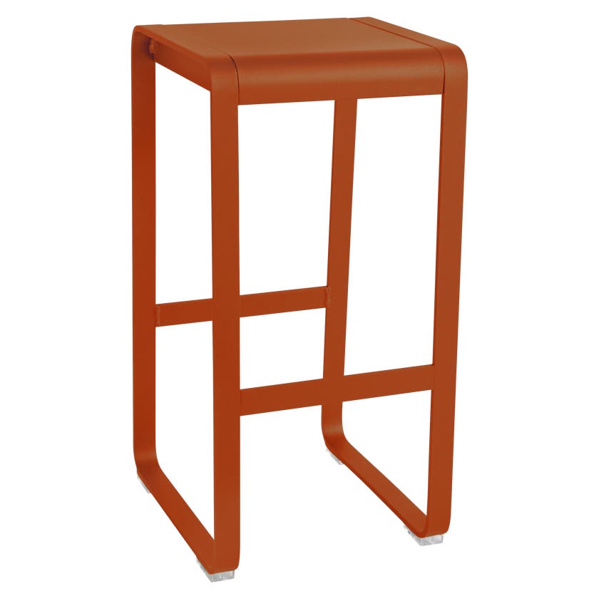 Tabouret haut sans dossier BELLEVIE de Fermob, Orange confite Tabouret haut sans dossier BELLEVIE de Fermob, Orange confite