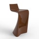 Tabouret haut WING, Finition laquée, Marron