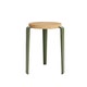 Tabouret LOU - bois éco-certifié - Vert Romarin  Chêne massif