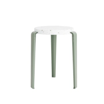 Tabouret LOU - plastique recyclé Venezia - Gris Eucalyptus