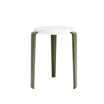 Tabouret LOU - plastique recyclé Venezia - Vert Romarin