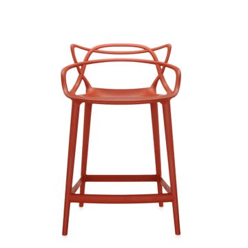 Tabouret MASTERS STOOL de Kartell, H. 65, Rouge orangé