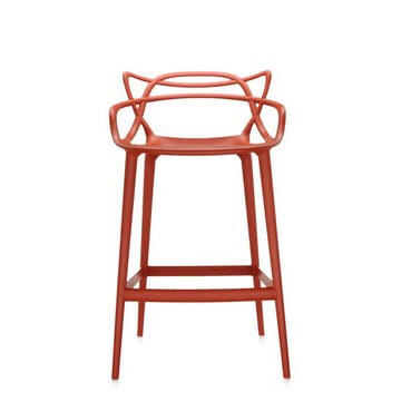 Tabouret MASTERS STOOL de Kartell, H.75, Rouge orangé