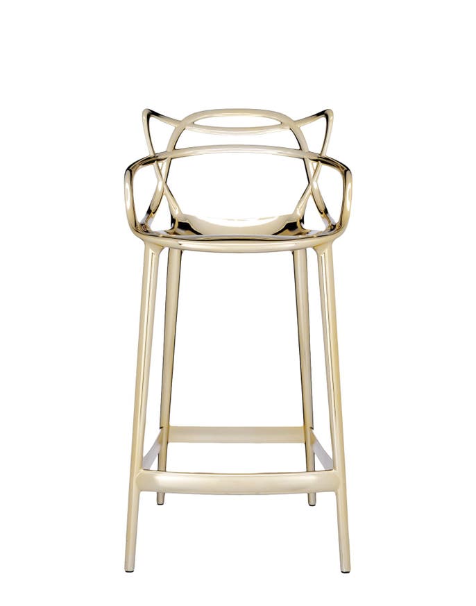 Tabouret MASTERS STOOL métallisé de Kartell, Or Tabouret MASTERS STOOL métallisé de Kartell, Or