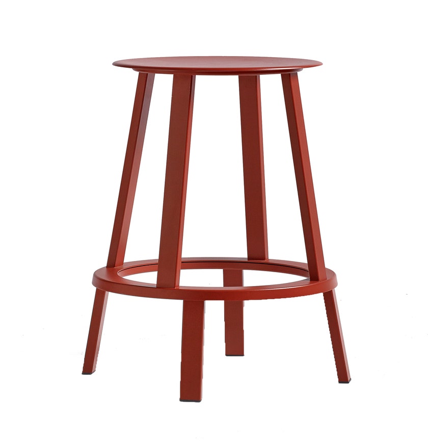 Tabouret haut REVOLVER de Hay, H.76 cm, Rouge