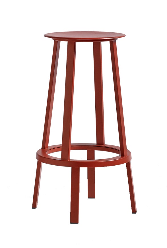 Tabouret haut REVOLVER de Hay, H.76 cm, Rouge Tabouret haut REVOLVER de Hay, H.76 cm, Rouge