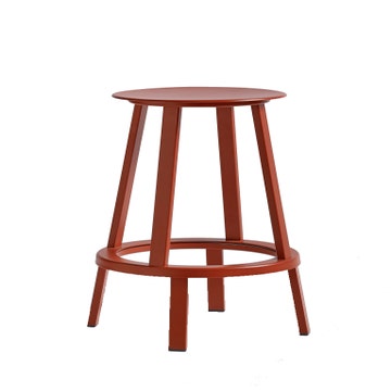 Tabouret bas REVOLVER de Hay, H.65 cm, Rouge
