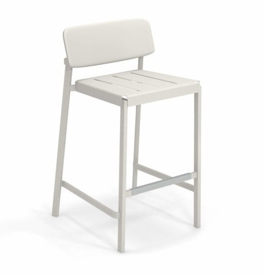 Tabouret haut SHINE de Emu, Blanc mat 