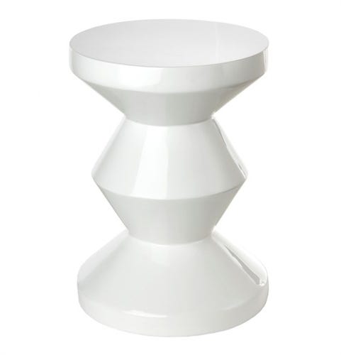 Tabouret ZIG ZAG de Pols Potten, Blanc