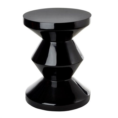Tabouret ZIG ZAG de Pols Potten, Noir Tabouret ZIG ZAG de Pols Potten, Noir