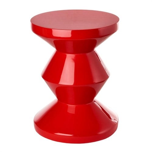 Tabouret ZIG ZAG de Pols Potten, Rouge Tabouret ZIG ZAG de Pols Potten, Rouge