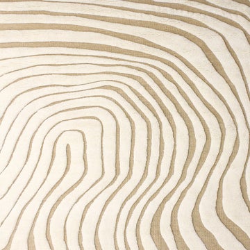 Tapis MINOTAURE, 170 x 240 cm, Noué main 100% laine lavée, Blanc