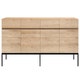Buffet LIGNA d'Ethnicraft, Pied métal noir, 4 portes, Chêne