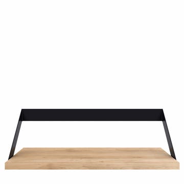 Étagère murale RIBBON d'Ethnicraft, 70 cm, Structure noire, Plateau chêne huilé