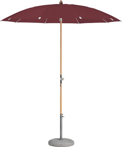 Parasol rond ALEXO® avec volant de Glatz, D. 200, 436 Wine Parasol rond ALEXO® avec volant de Glatz, D. 200, 436 Wine