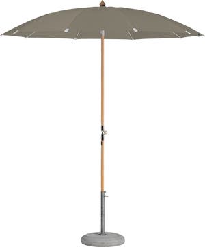 Parasol rond ALEXO® avec volant de Glatz, D. 200, 461 Taupe Parasol rond ALEXO® avec volant de Glatz, D. 200, 461 Taupe