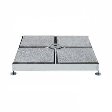Socle M4 en acier zingué + kit de dalles aspect granit de Glatz, 120 kg Socle M4 en acier zingué + kit de dalles aspect granit de Glatz, 120 kg