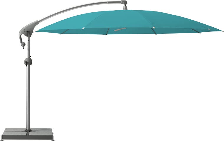 Parasol décentré PENDALEX P+ de Glatz, Rond, D.350 cm, Structure anthracite, 655 Lagoon Parasol décentré PENDALEX P+ de Glatz, Rond, D.350 cm, Structure anthracite, 655 Lagoon