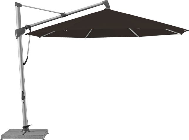 Parasol décentré SOMBRANO® S+ de Glatz, D.400, Structure anodisé naturelle, Toile 408 Black Parasol décentré SOMBRANO® S+ de Glatz, D.400, Structure anodisé naturelle, Toile 408 Black
