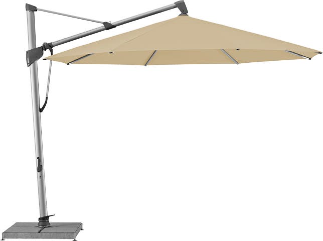 Parasol décentré SOMBRANO® S+ de Glatz, D.400, Structure anodisé naturelle, Toile 422 Cream Parasol décentré SOMBRANO® S+ de Glatz, D.400, Structure anodisé naturelle, Toile 422 Cream
