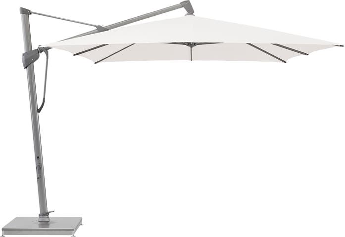Parasol décentré SOMBRANO® S+ de Glatz, 300 x 300, Structure anodisé naturelle, Toile 404 White Parasol décentré SOMBRANO® S+ de Glatz, 300 x 300, Structure anodisé naturelle, Toile 404 White