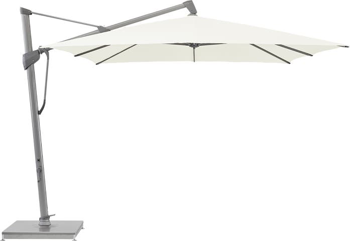 Parasol décentré SOMBRANO® S+ de Glatz, 350 x 350, Structure anodisé naturelle, Toile 510 White Parasol décentré SOMBRANO® S+ de Glatz, 350 x 350, Structure anodisé naturelle, Toile 510 White