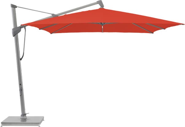 Parasol décentré SOMBRANO® S+ de Glatz, 350 x 350, Structure anodisé naturelle, Toile 516 Fire Red Parasol décentré SOMBRANO® S+ de Glatz, 350 x 350, Structure anodisé naturelle, Toile 516 Fire Red